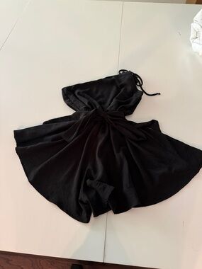 Fashion Nova Black Halter Romper Jumpsuit